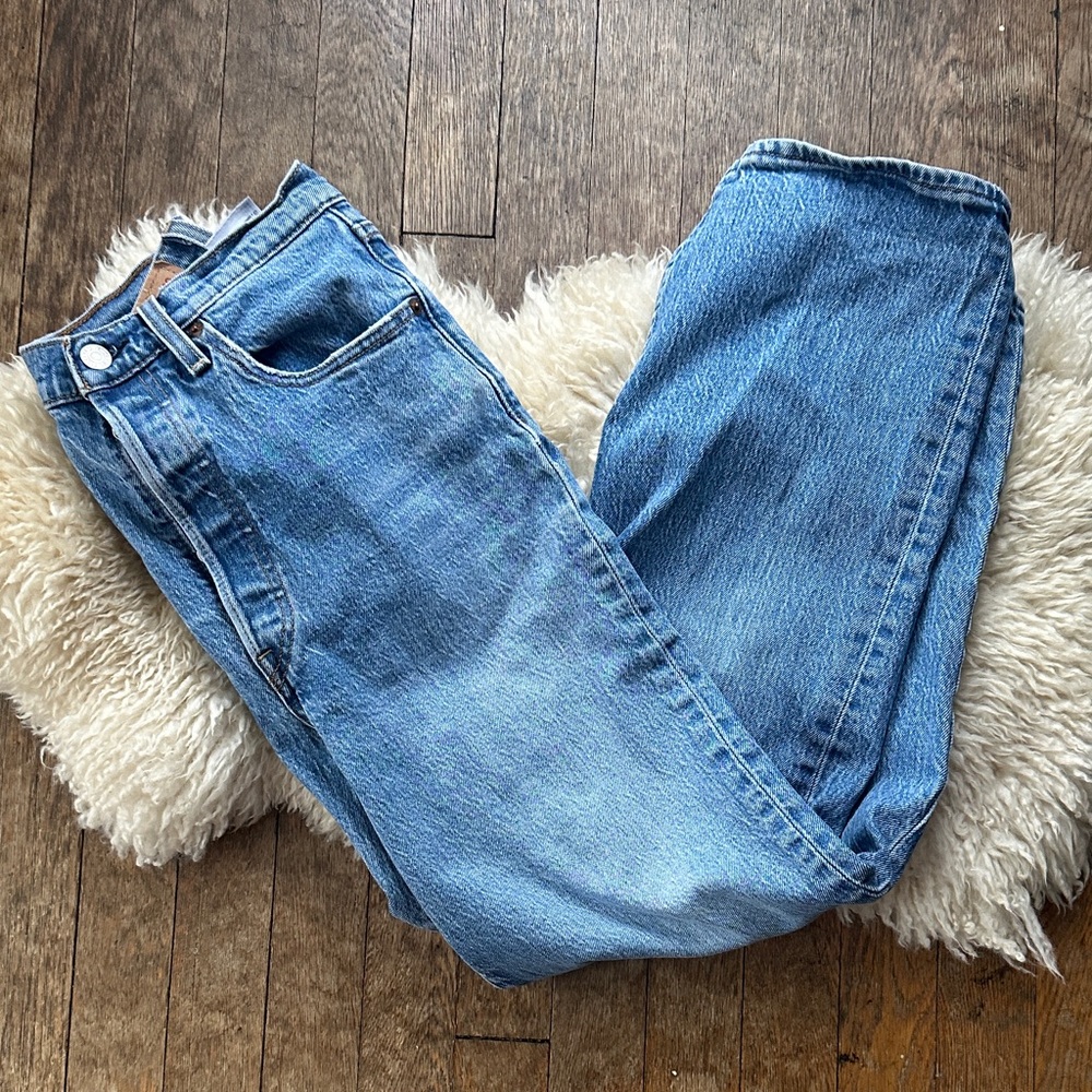 Levi's Ribcage straight blue jeans - Picture 2 of 7